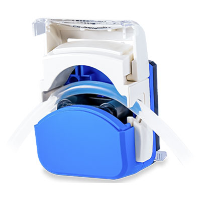 FG-Series Pump head open with tube